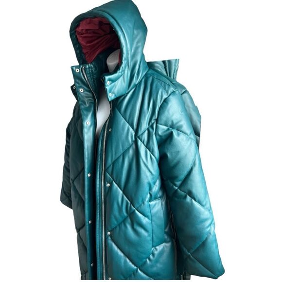 REBECCA MINKOFF Long Hooded Puffer Coat Size XS. - Picture 4 of 13